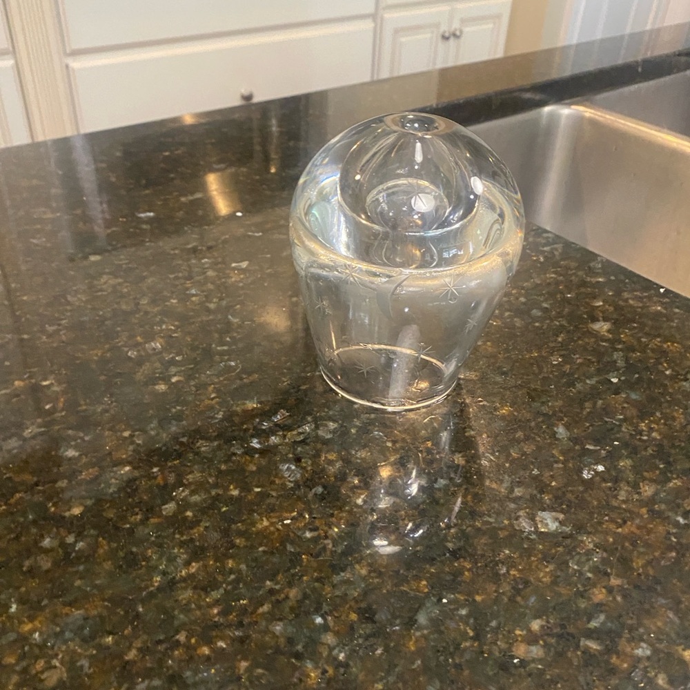 Clear Glass oil lamp needs oil and wick